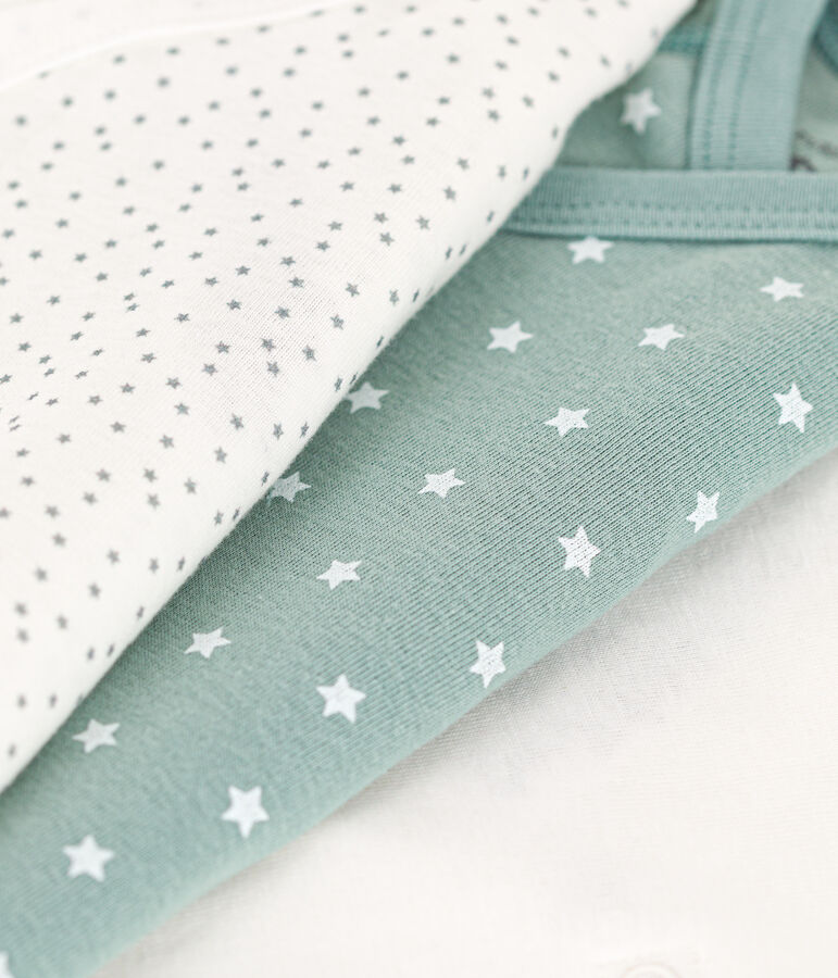 JUEGO DE 3 BODIS DE ALGOD&Oacute;N DE MANGA CORTA PARA BEB&Eacute; multicolor