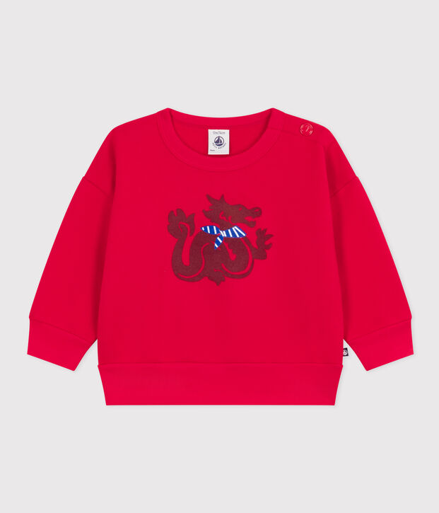 Sudadera de mulet&oacute;n de beb&eacute; rojo