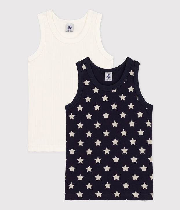 Juego de 2 camisetas de tirantes de algod&oacute;n con estrellas para ni&ntilde;o multicolor