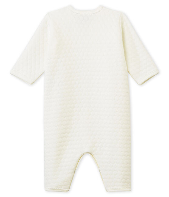 Pijama unisex de bebé sin pies en túbico blanco MARSHMALLOW