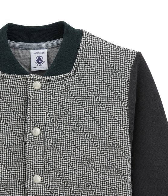 Chaqueta teddy para niño en túbico gris CAPECOD/blanco MARSHMALLOW