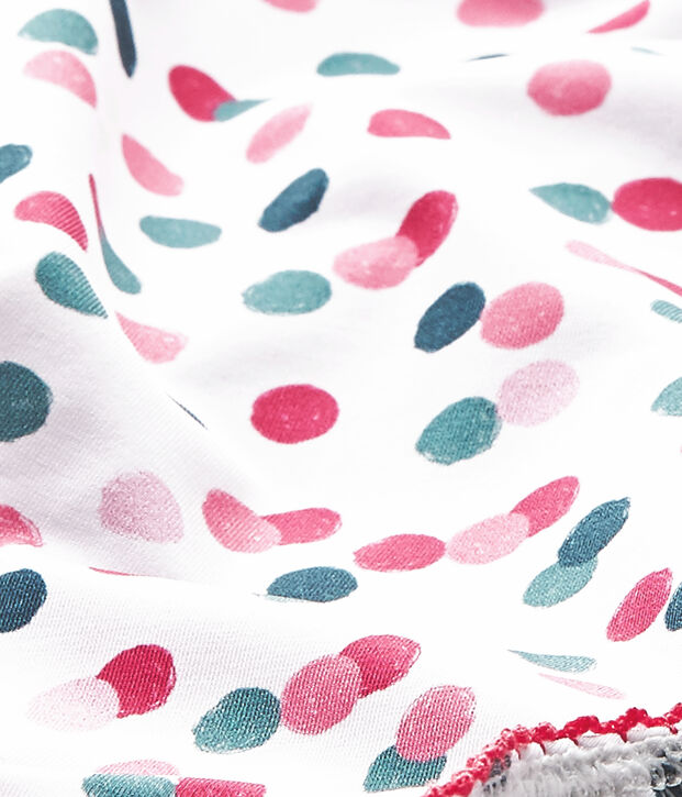 ba&ntilde;ador de ni&ntilde;a estampado blanco/multicolor