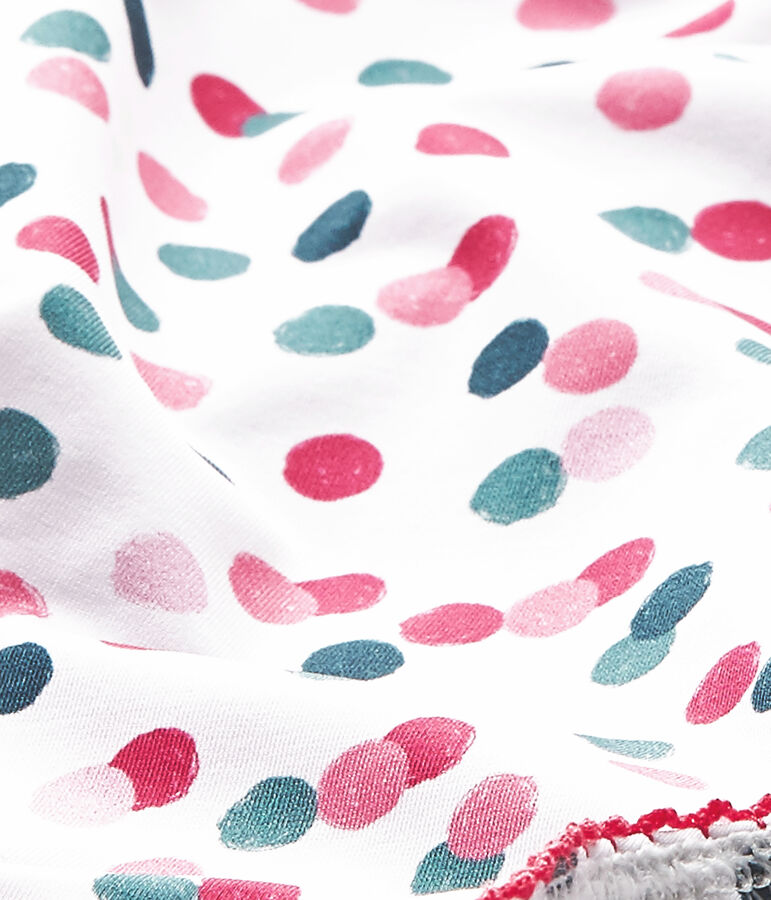 ba&ntilde;ador de ni&ntilde;a estampado blanco/multicolor