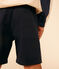 Pantalón corto infantil de sarga de algodón y lino azul SMOKING