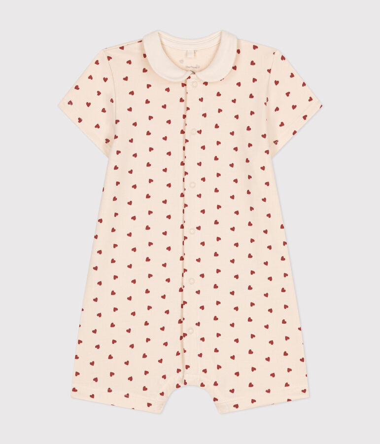 Mono corto de mulet&oacute;n ligero para beb&eacute; crudo/marron