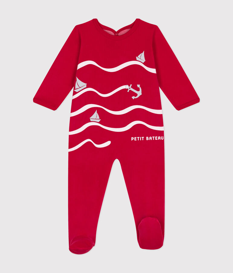 Dors bien en velours b&eacute;b&eacute; rojo