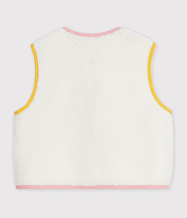 Chaleco infantil liso de borreguito MILK