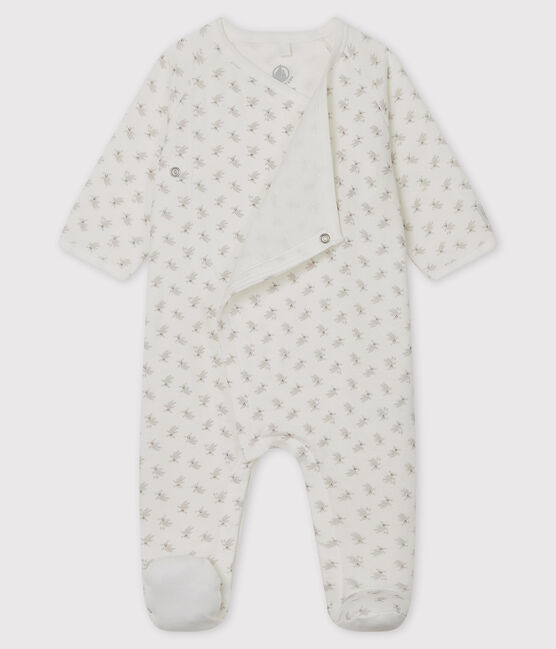 Pijama de túbico de conejo para bebé blanco MARSHMALLOW/blanco MULTICO