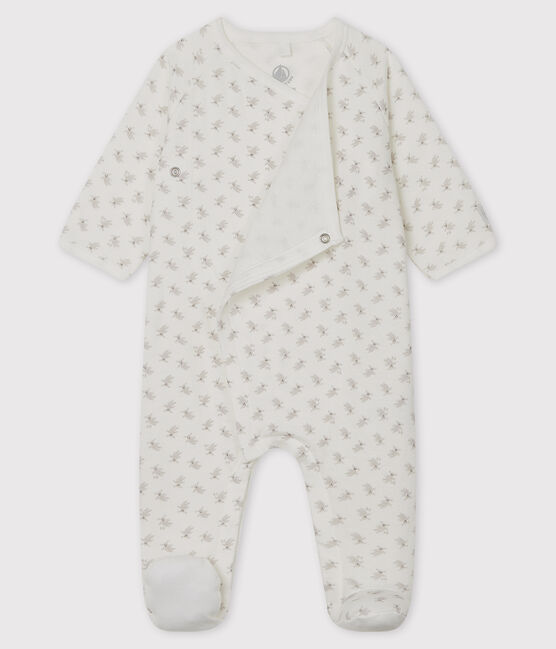 Pijama de túbico de conejo para bebé blanco MARSHMALLOW/blanco MULTICO
