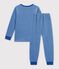 Pijama infantil de terciopelo con estampado de Par&iacute;s azul