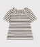 Blusa de manga corta de punto para bebé blanco AVALANCHE/azul SMOKING