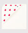 Capa de baño de algodón con corazones blanco MARSHMALLOW/rojo TERKUIT