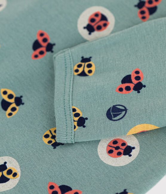 Pijama de algodón con abertura trasera y estampado de mariquitas para bebé PAUL/ JOHN/ MULTICO