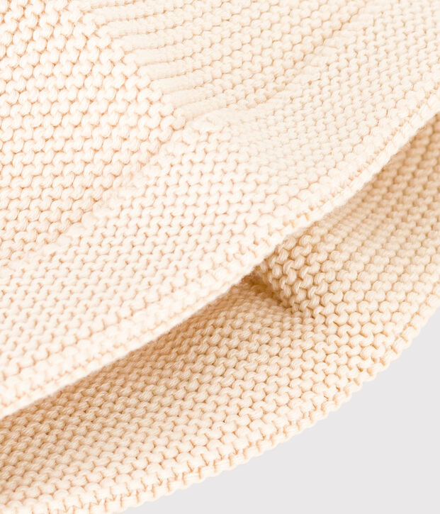 Gorro tricotado de algod&oacute;n crudo