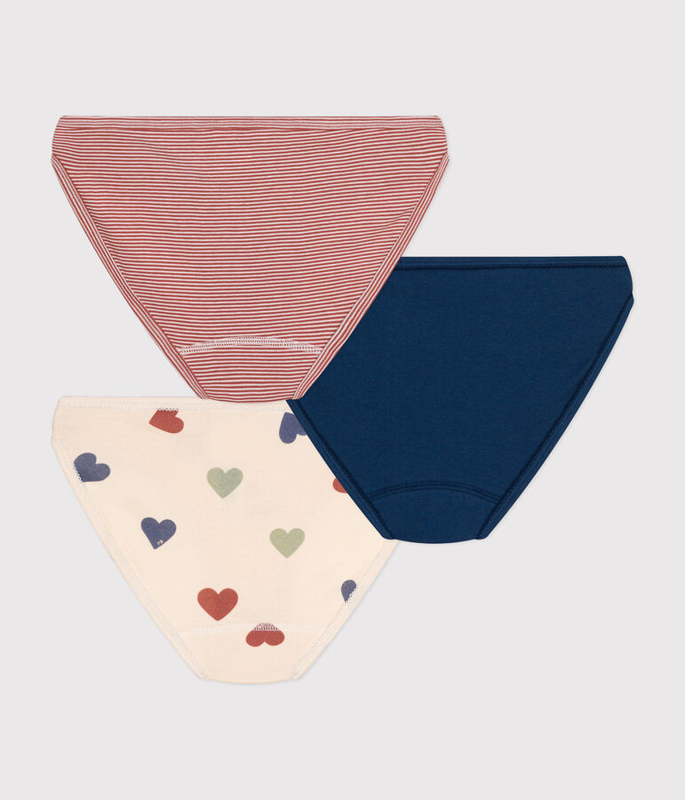 Juego de 3 braguitas de algod&oacute;n para mujer multicolor