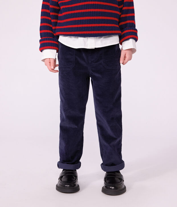 Pantal&oacute;n infantil recto de terciopelo SMOKING