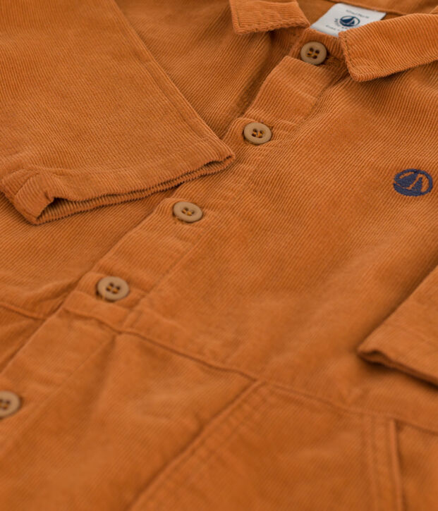 Mono largo de terciopelo fino para beb&eacute; marron