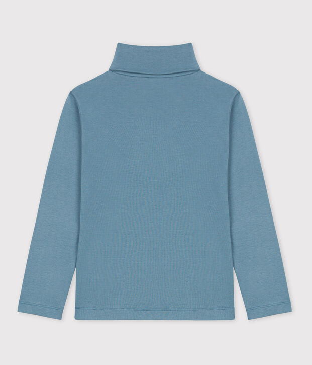 Prenda de cuello cisne de algod&oacute;n de ni&ntilde;a/ni&ntilde;o azul