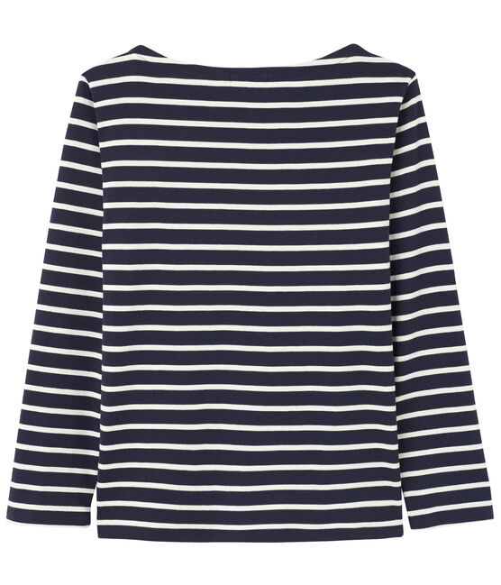 Camiseta unisex a rayas azul SMOKING/beige COQUILLE