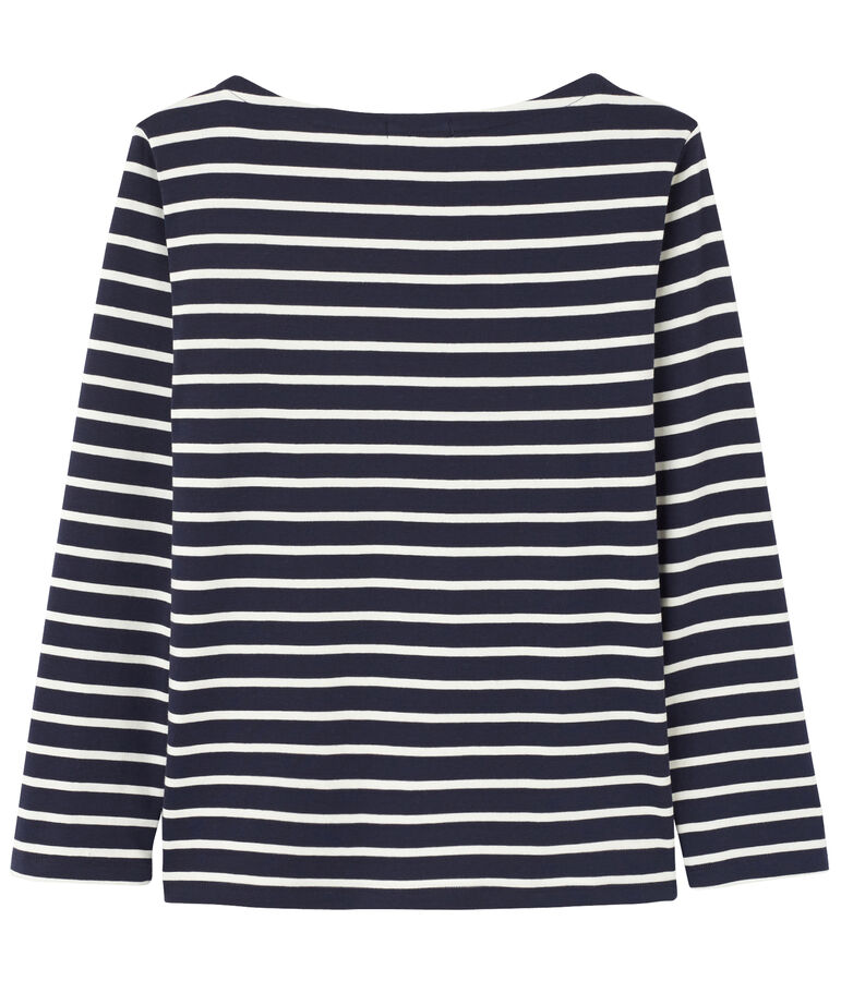 Camiseta unisex a rayas azul/blanco