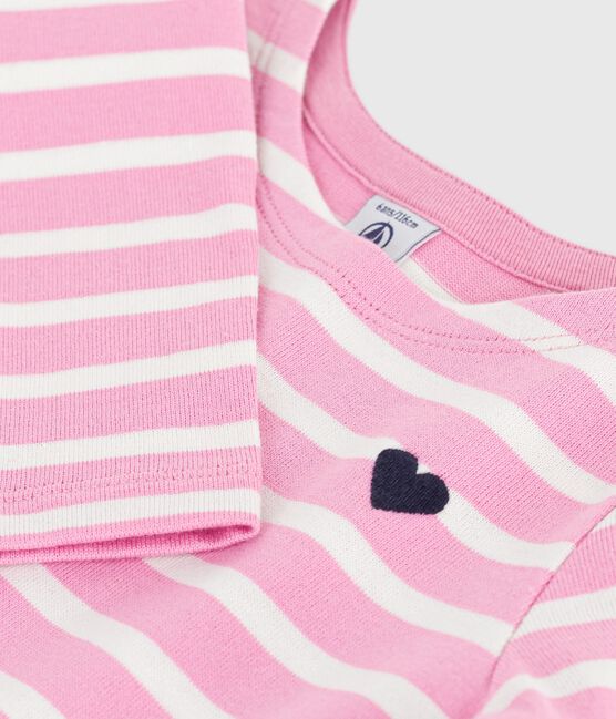 Vestido infantil de manga larga de algodón rosa BOUDOIR/ MILK