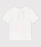 Camiseta de manga corta con motivo de algodón de bebé blanco MARSHMALLOW