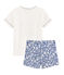Pijama corto de punto para niño blanco MARSHMALLOW/blanco MULTICO