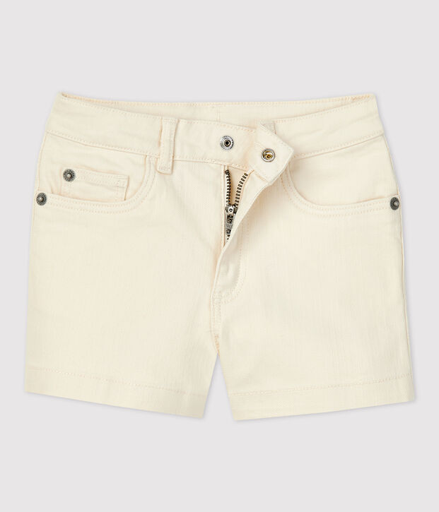 Shorts de tejido vaquero para ni&ntilde;a crudo