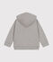 Sudadera de felpa con cremallera y capucha para niño gris CHATON CHINE