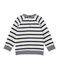 Sudadera bebé niño con rayas marineras blanco MARSHMALLOW/azul SMOKING