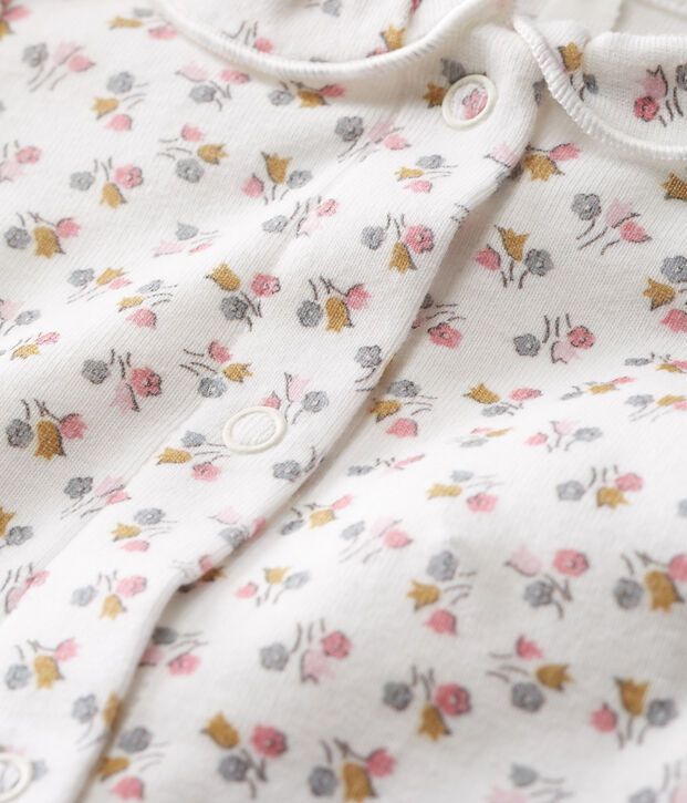 Body de nacimiento manga larga para beb&eacute; ni&ntilde;a de punto blanco/rosa/multicolor