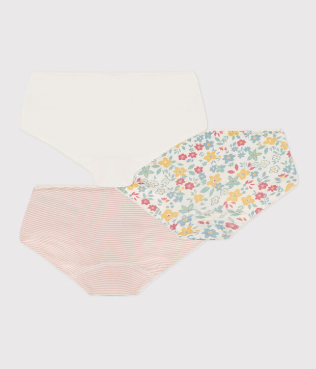 Juego de 3 culottes de algod&oacute;n con flores para ni&ntilde;a multicolor