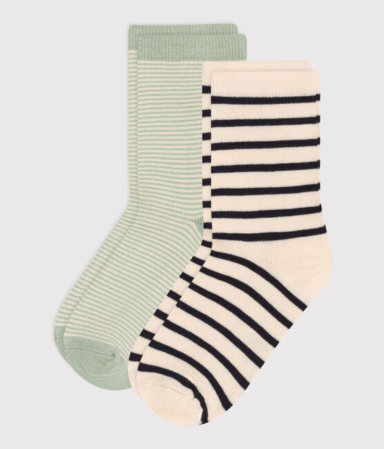 2 pares de calcetines de algodón a rayas para niños variante 1