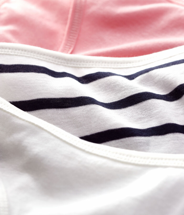 Juego de 3 braguitas de algod&oacute;n fino para mujer Variante 3 PACK