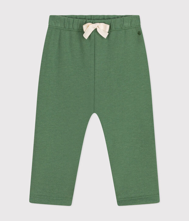 Pantal&oacute;n de jogging liso de algod&oacute;n para beb&eacute; verde