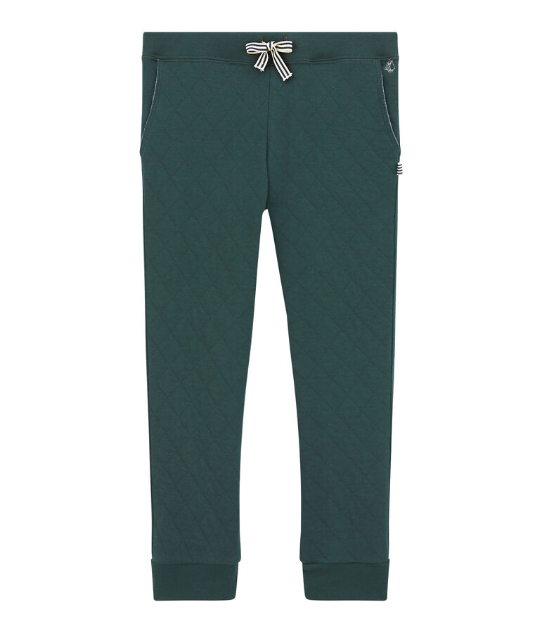 Pantal&oacute;n para ni&ntilde;o en t&uacute;bico acolchado verde