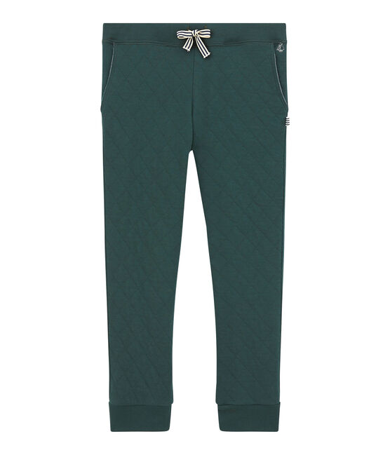 Pantalón para niño en túbico acolchado verde SHERWOOD