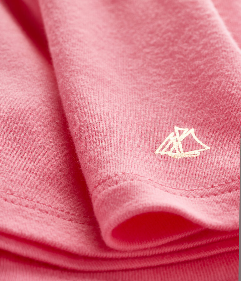 Blusa de manga corta lisa para beb&eacute; ni&ntilde;a rosa