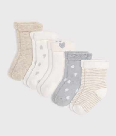 Juego de calcetines de algod&oacute;n liso para reci&eacute;n nacido
