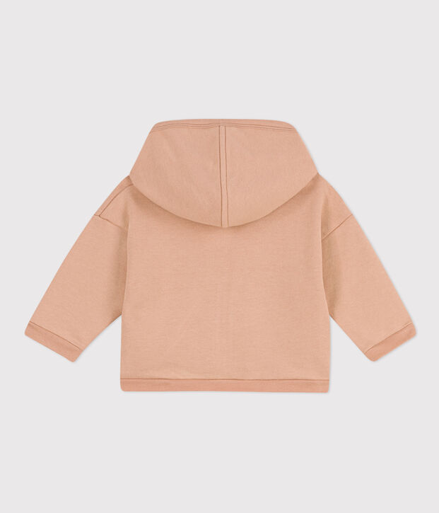 Sudadera con capucha para beb&eacute; beige
