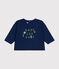 Camiseta de manga larga de punto fino para bebé azul MEDIEVAL
