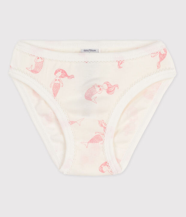Braguita de algod&oacute;n de ni&ntilde;a blanco/rosa