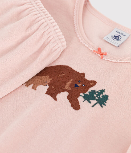 Pijama de terciopelo para niña rosa SALINE