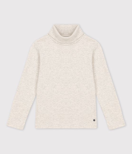 Prenda de cuello de cisne de algodón de niña/niño beige MONTELIMAR CHINE