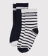 Juego de 2 pares de calcetines de niña/niño