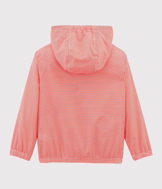 Cortavientos infantil unisex rosa GROSEILLER/blanco MARSHMALLOW