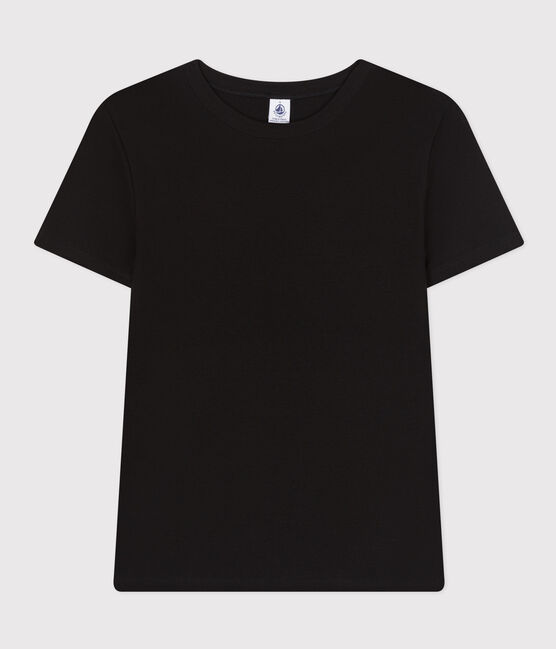 Camiseta L'ICONIQUE con cuello redondo de algodón de mujer negro NOIR