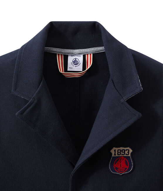 Chaqueta en jersey tupido para niño azul SMOKING