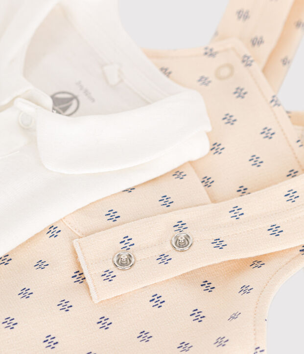 Conjunto de peto de felpa ligera para beb&eacute; crudo/multicolor