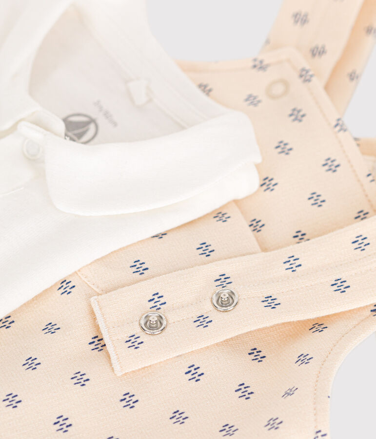 Conjunto de peto de felpa ligera para beb&eacute; crudo/multicolor